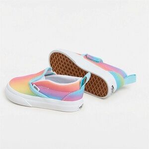 VANS Slip-On V (Velcro) Toddler Shoes – Rainbow / Multi Toddler 3.5 NEW SOLD OUT
